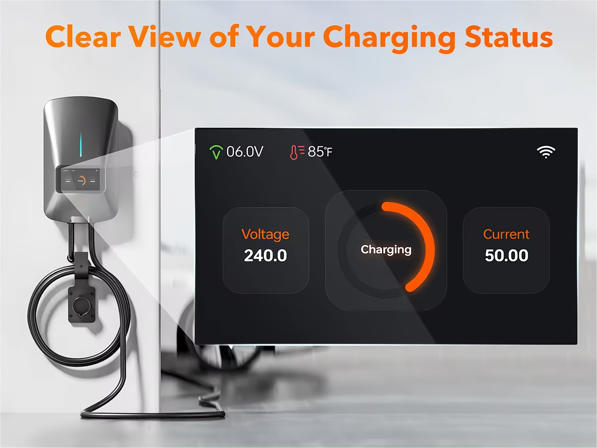 22KW Fast EV Charger with App, WiFi & Dynamic Load Balancing