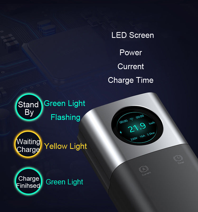 Customizable Level 2 Portable EV Charging Station with WiFi & App | 7kW-22kW