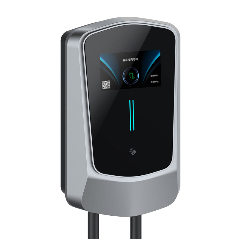 Wallbox EV Charger 7/11/22KW with 4.3" LCD | App, Card & Password Access