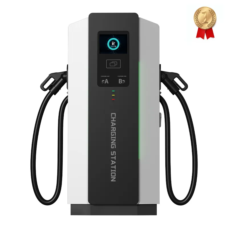 60-480kW Integrated Floor-Mounted DC EV Charging Station Dual Guns, Fast Charger for Commercial Use