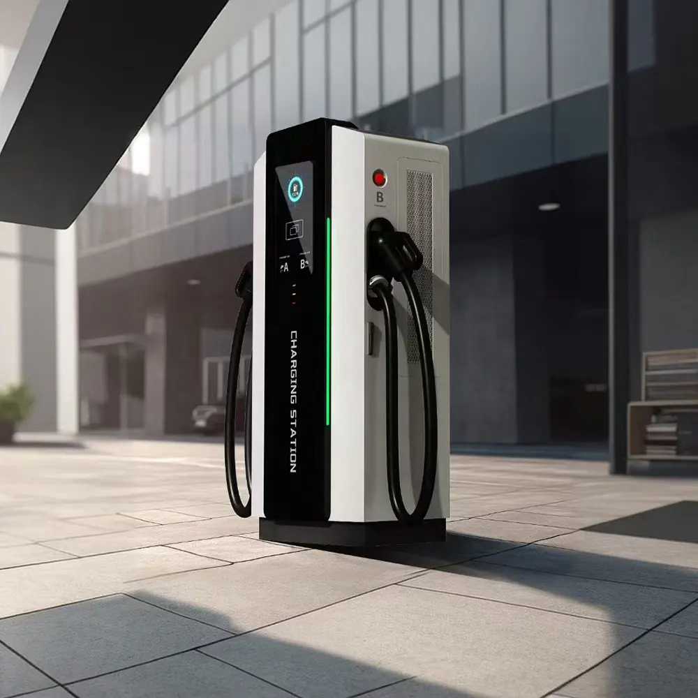 60-480kW Integrated Floor-Mounted DC EV Charging Station Dual Guns, Fast Charger for Commercial Use
