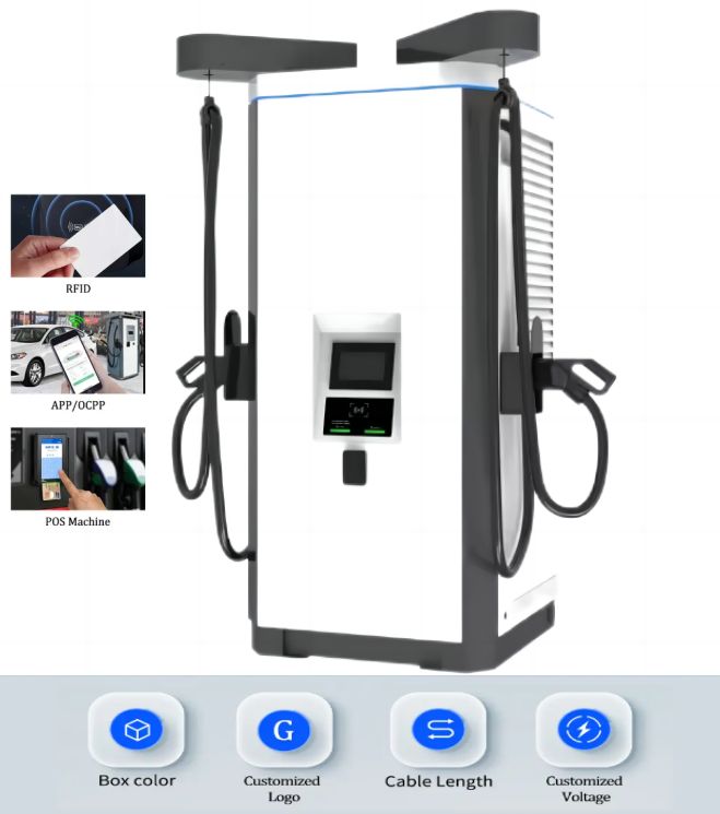 60kW~350kW CCS1/CCS2 Commercial ETL FCC Certification DC Fast Charging EV Car Charger
