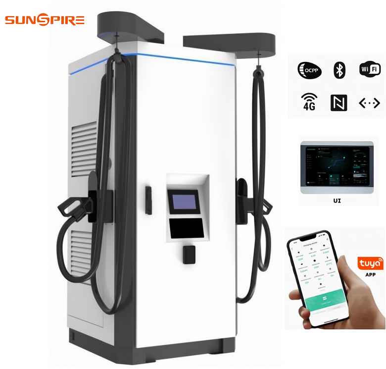 60kW~350kW CCS1/CCS2 Commercial ETL FCC Certification DC Fast Charging EV Car Charger