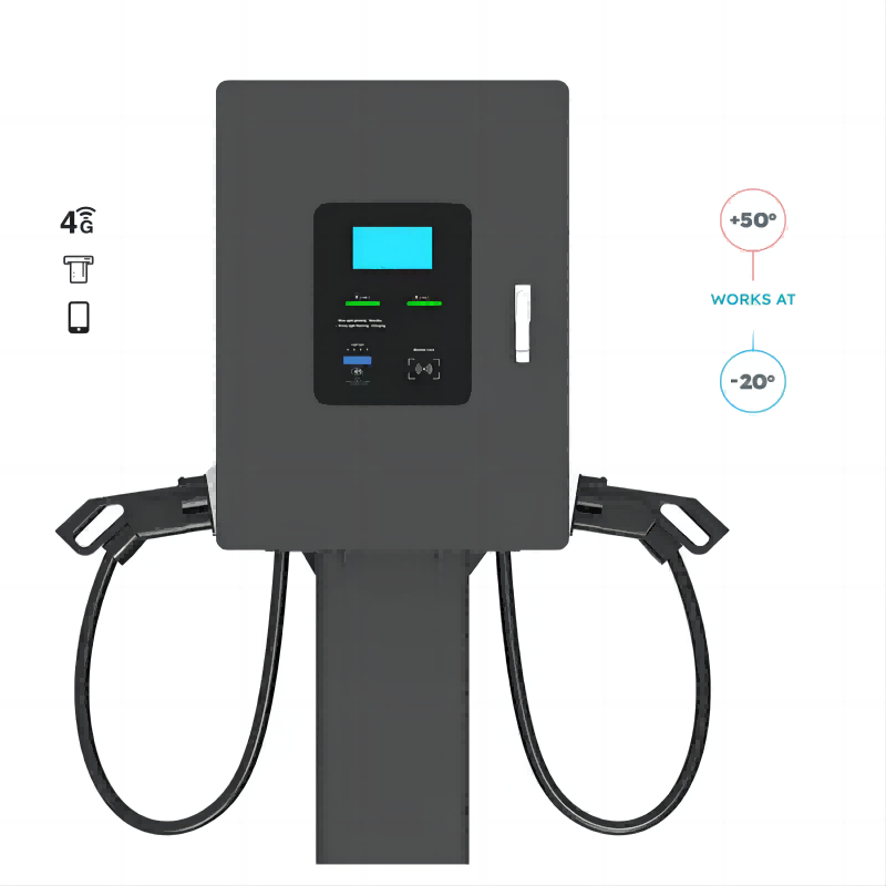 Commercial Fast Wall-Mounted Charger | 30-60KW | CCS2 Single Gun