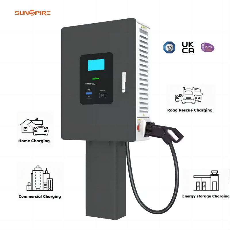 Commercial Fast Wall-Mounted Charger | 30-60KW | CCS2 Single Gun