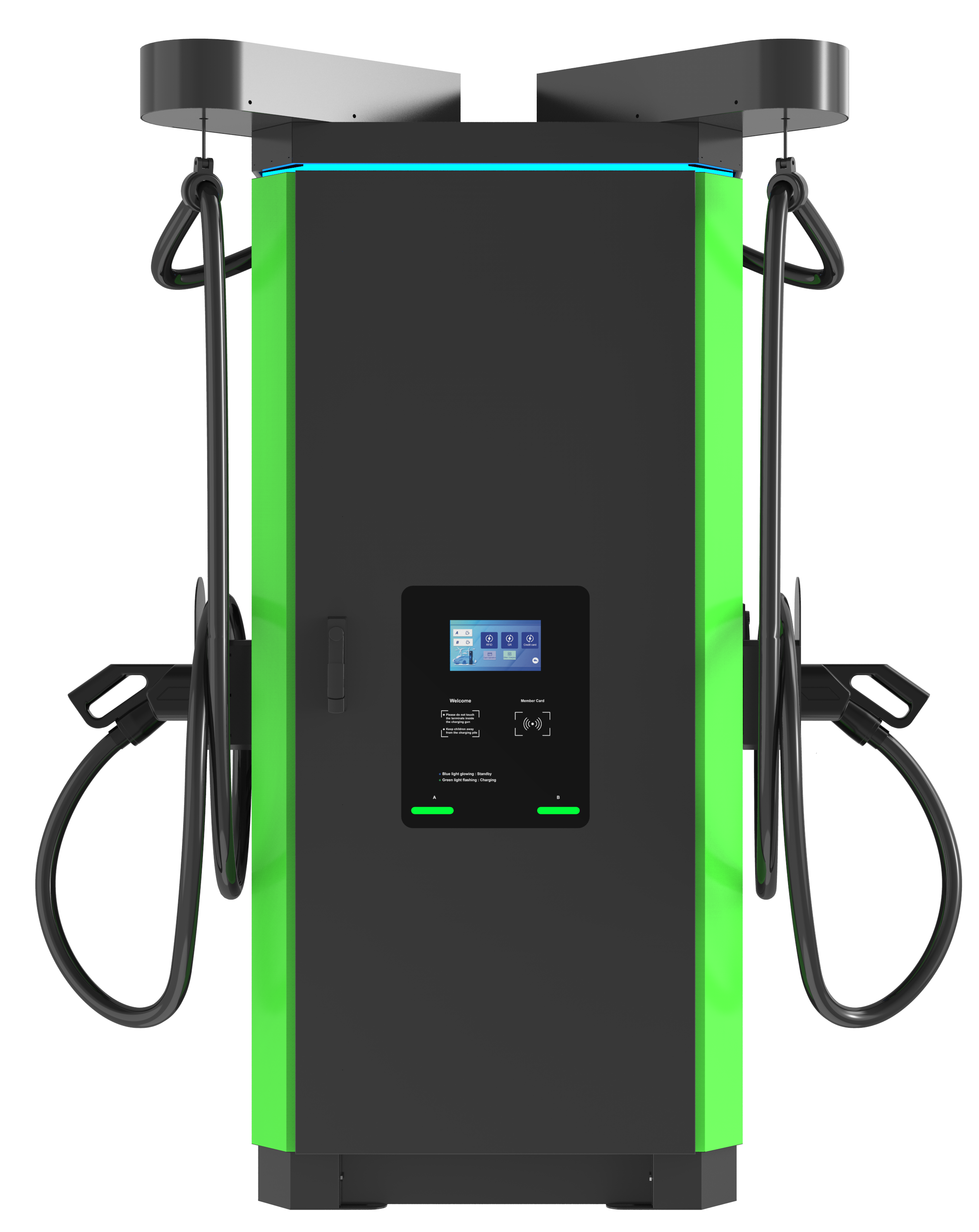 60kW~350kW CCS1/CCS2 Commercial ETL FCC Certification DC Fast Charging EV Car Charger