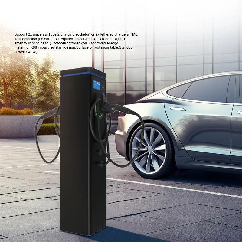 Dual EV Charger 7.4KW/22KW with Dynamic Load Balance | Type 2, 3-Phase