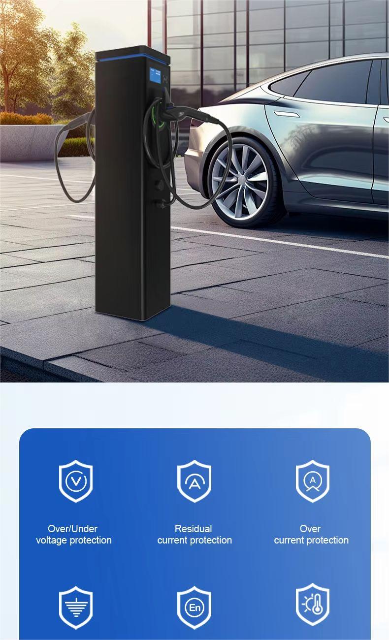Dual EV Charger 7.4KW/22KW with Dynamic Load Balance | Type 2, 3-Phase