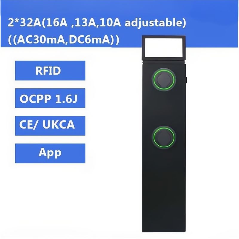 Dual EV Charger 7.4KW/22KW with Dynamic Load Balance | Type 2, 3-Phase