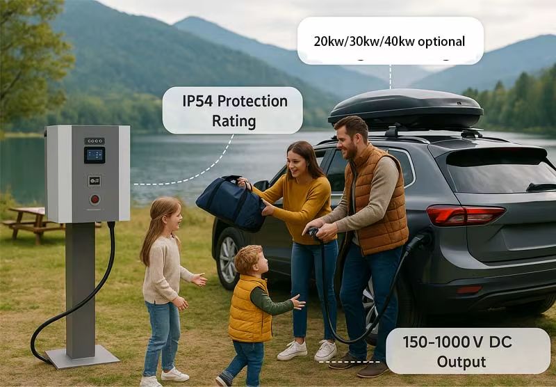 Customizable DC EV Charger | 20-40KW | Wall-Mounted & Column