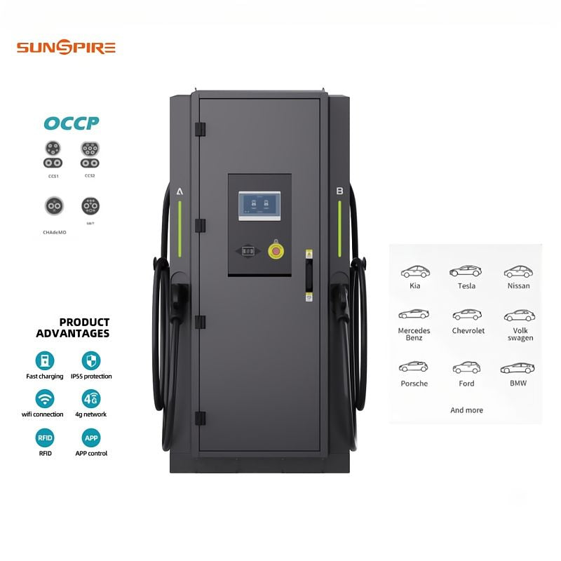 240-360kW Smart Commercial CCS2 Standard DC EV Charger Station Double Guns