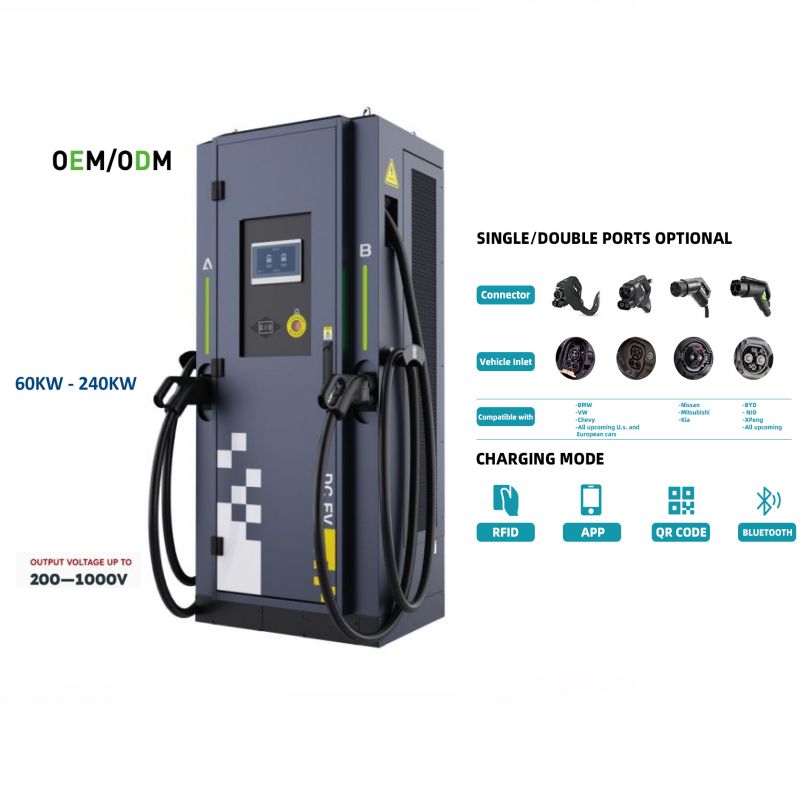 240-360kW Smart Commercial CCS2 Standard DC EV Charger Station Double Guns