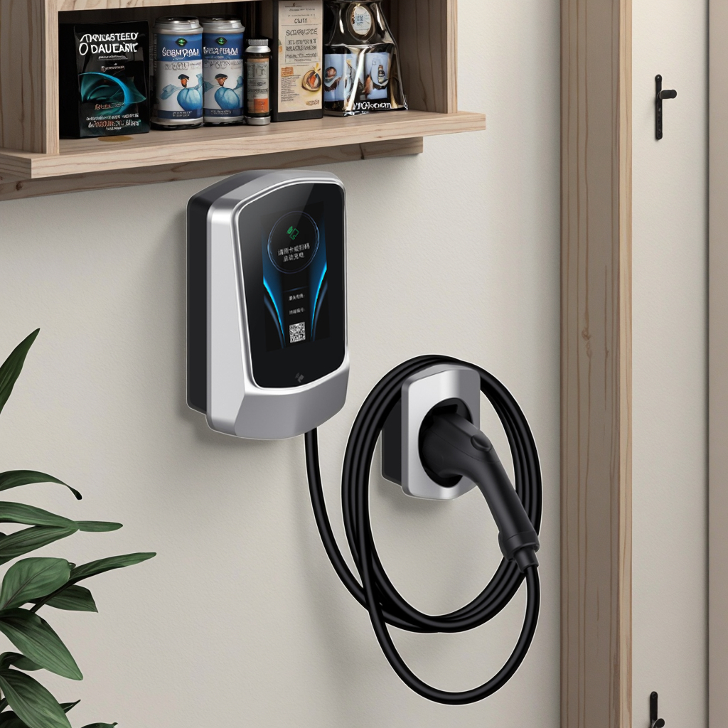 Wallbox EV Charger 7/11/22KW with 4.3" LCD | App, Card & Password Access
