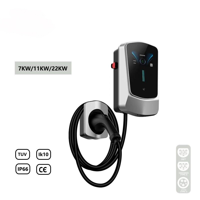 Wallbox EV Charger 7/11/22KW with 4.3" LCD | App, Card & Password Access