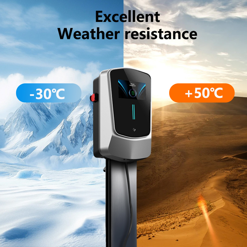 Wallbox EV Charger 7/11/22KW with 4.3" LCD | App, Card & Password Access
