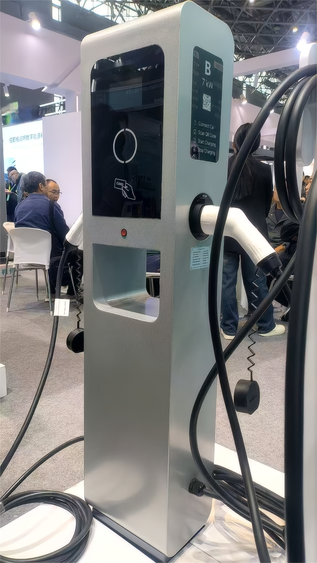 Dual Gun Floor Stand EV Charging Station | 2x7KW, 2x11KW, 2x22KW | OCPP Compliant