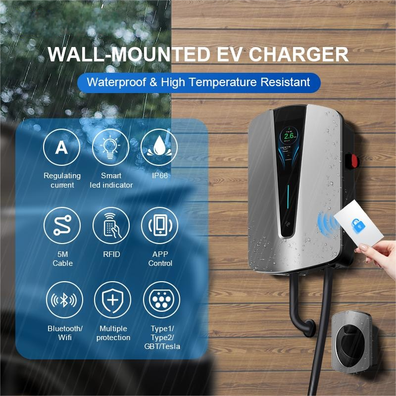 Fashion Design AC EV Charger with Load Balancing | 7-22KW, Fully Customizable