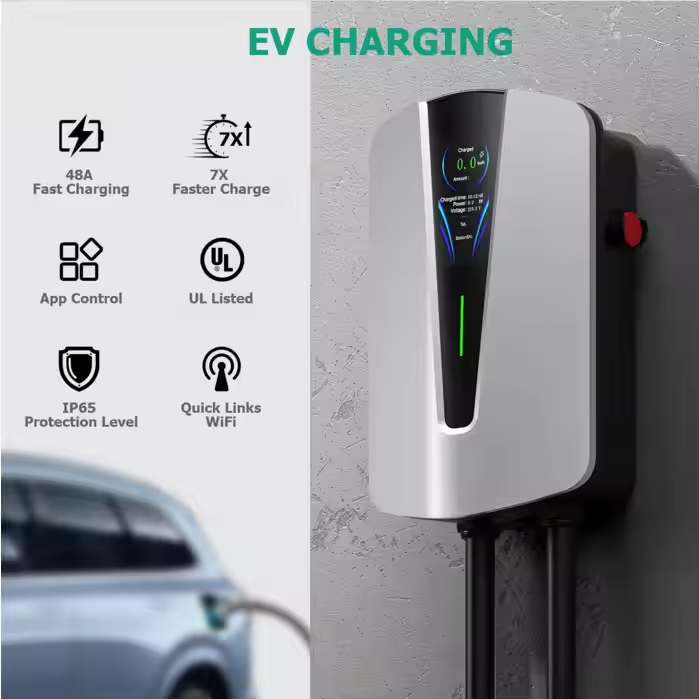 Fashion Design AC EV Charger with Load Balancing | 7-22KW, Fully Customizable
