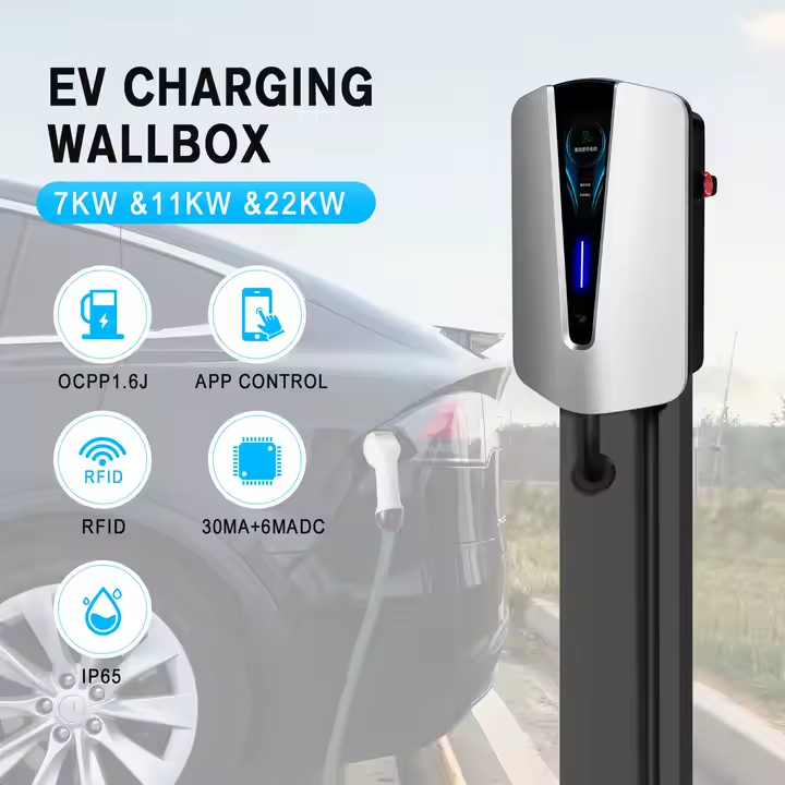 Fashion Design AC EV Charger with Load Balancing | 7-22KW, Fully Customizable