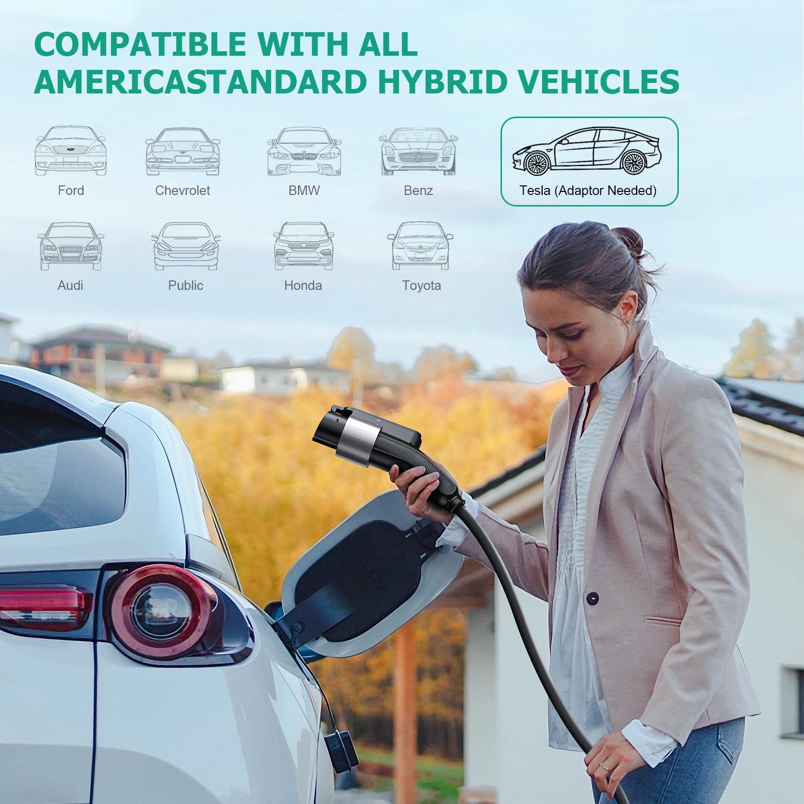 Fashion Design AC EV Charger with Load Balancing | 7-22KW, Fully Customizable