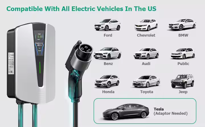 Fashion Design AC EV Charger with Load Balancing | 7-22KW, Fully Customizable