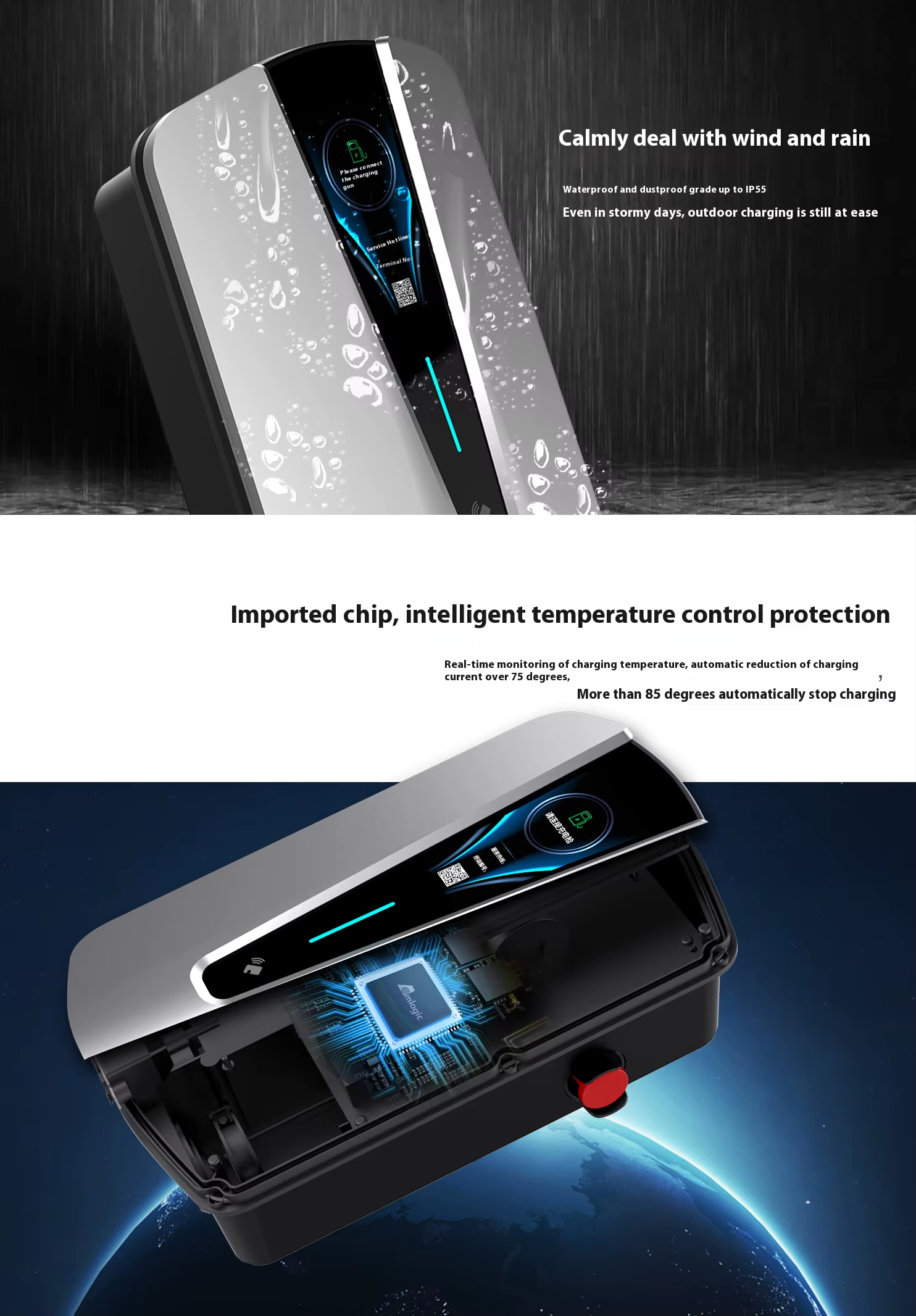 Fashion Design AC EV Charger with Load Balancing | 7-22KW, Fully Customizable