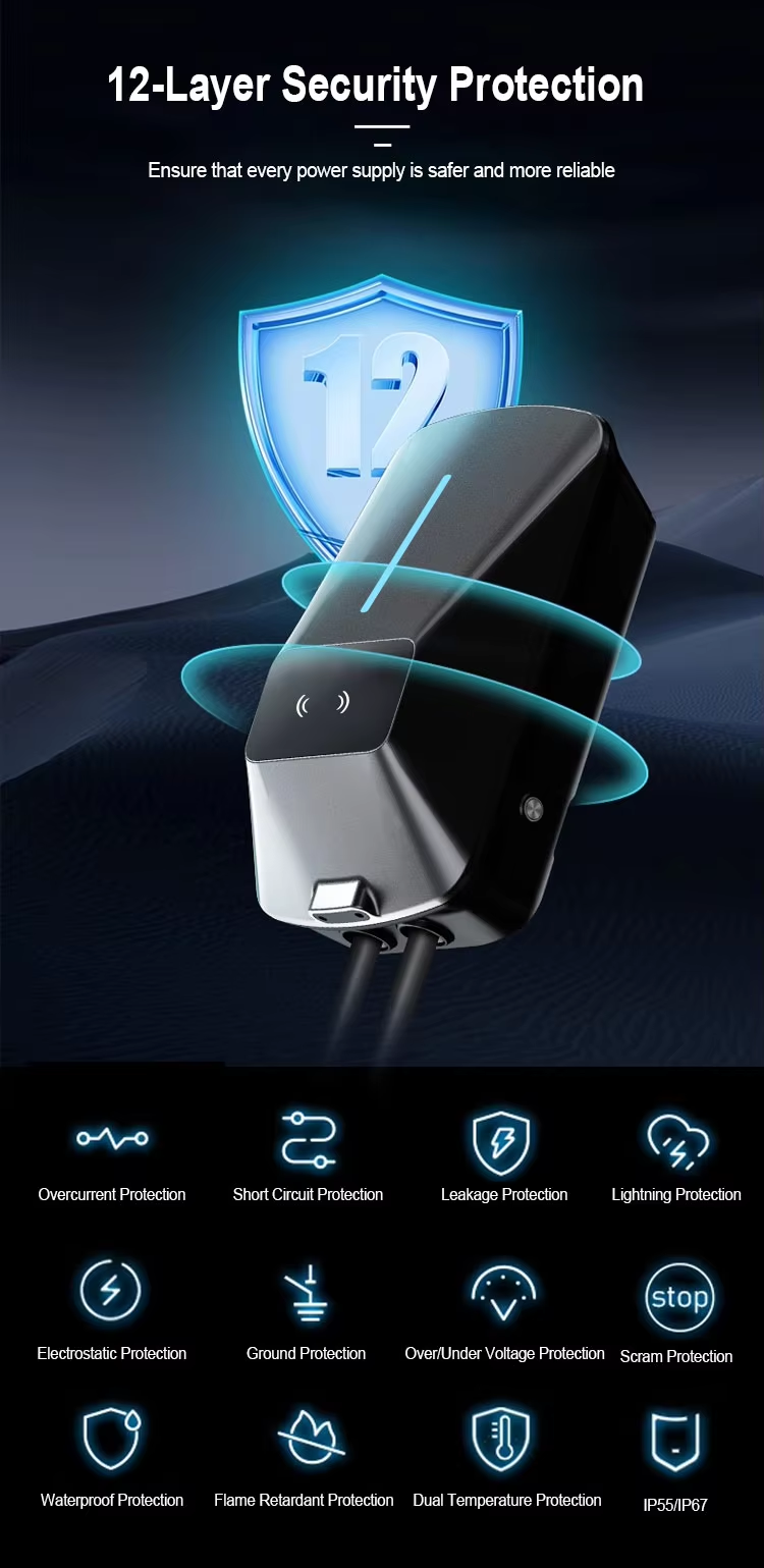 OEM Inlet Evse Type 2 32A Smart EV Charging Socket Ev Charger 220V Electric Car Charger Station