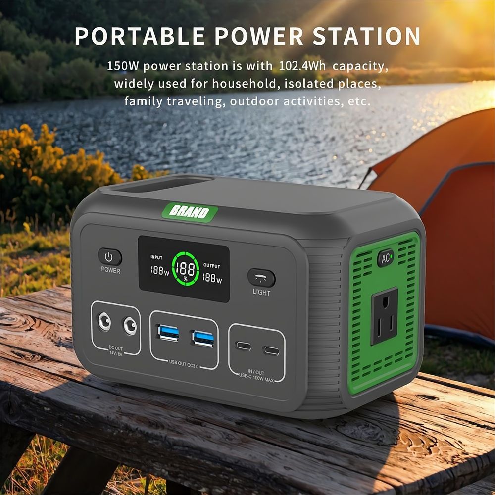 Camping Emergency Backup AC Backup Lifepo4 Portable Inverter Solar Generator Battery 100w 150w Outdoor Charging Power Station