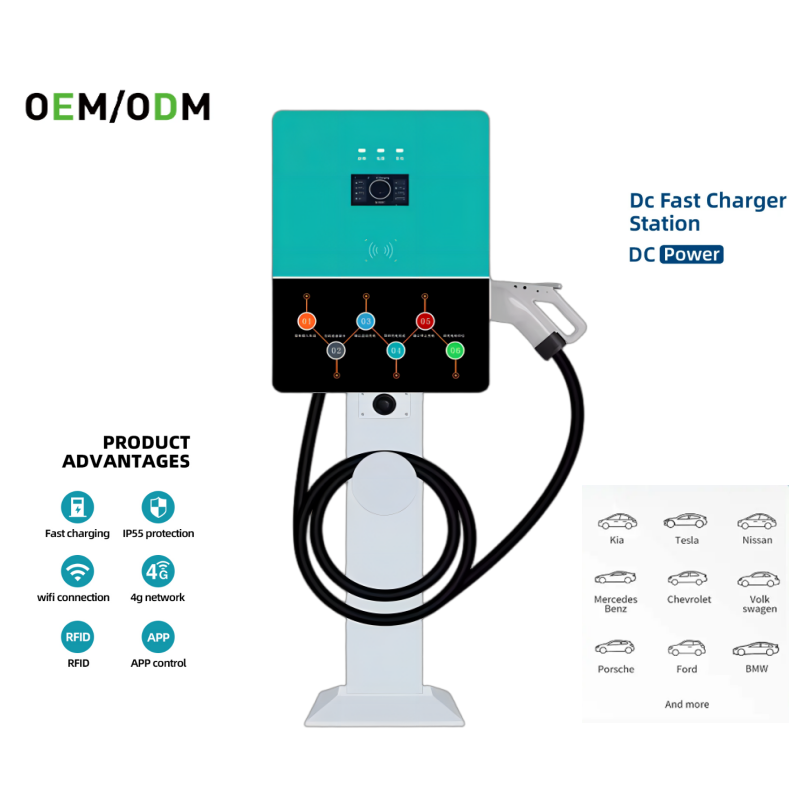 New Energy GBT DC Charging Station | 100A/125A Floor-Mounted