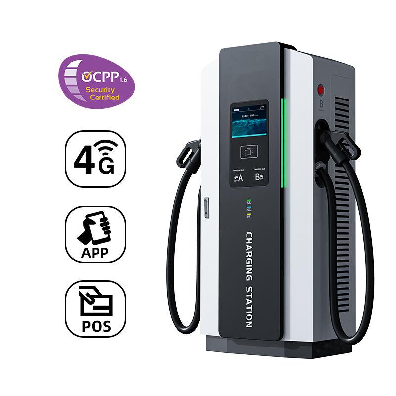 60-480kW Integrated Floor-Mounted DC EV Charging Station Dual Guns, Fast Charger for Commercial Use
