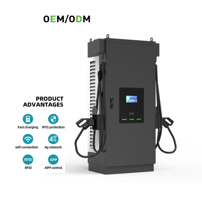 Commercial Floor Mounted EV Charging DC 120kW 180kW GBT CSS2 Dual Gun EV Fast Charger OCPP1.6 FRID Card