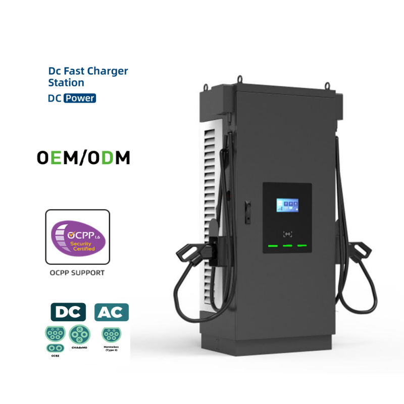 Commercial Floor Mounted EV Charging DC 120kW 180kW GBT CSS2 Dual Gun EV Fast Charger OCPP1.6 FRID Card