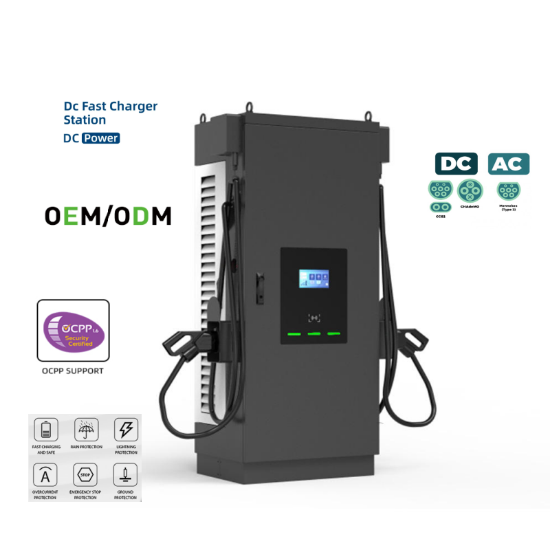 Commercial Floor Mounted EV Charging DC 120kW 180kW GBT CSS2 Dual Gun EV Fast Charger OCPP1.6 FRID Card