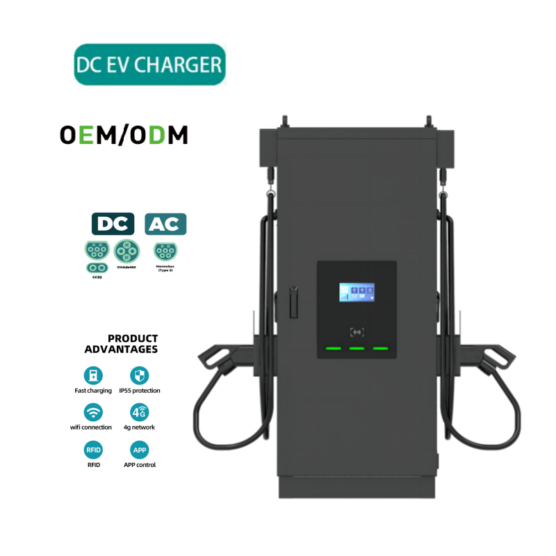 Commercial Floor Mounted EV Charging DC 120kW 180kW GBT CSS2 Dual Gun EV Fast Charger OCPP1.6 FRID Card