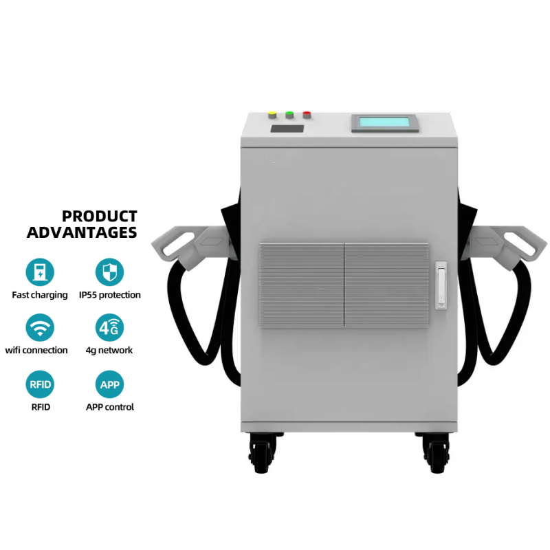Portable Dual Gun DC EV Charger | 40KW-80KW | Mobile Charging Station