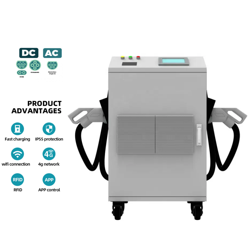 Portable Dual Gun DC EV Charger | 40KW-80KW | Mobile Charging Station