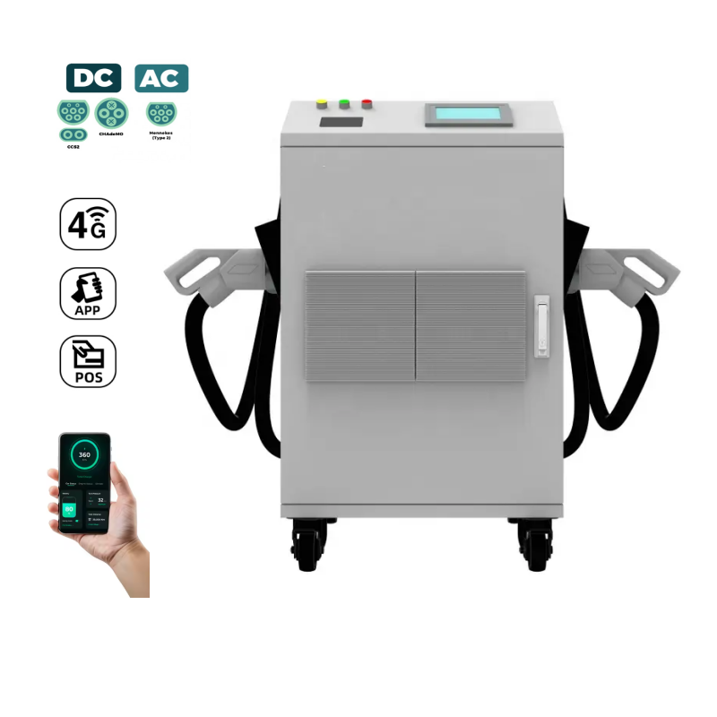 Portable Dual Gun DC EV Charger | 40KW-80KW | Mobile Charging Station