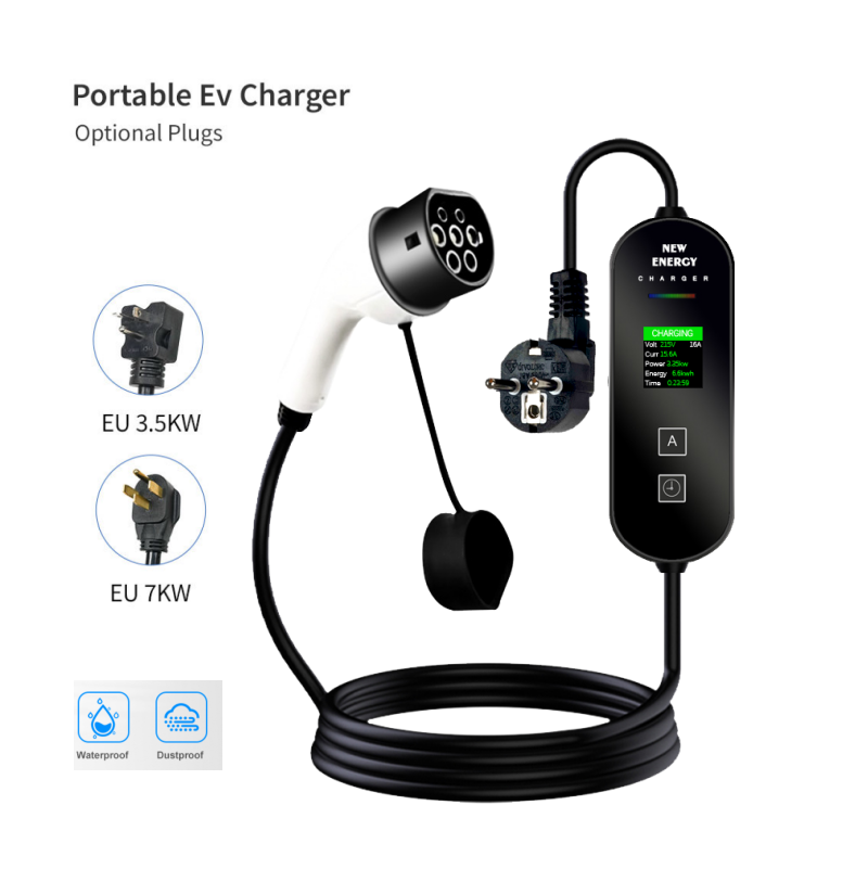 YNW Portable EV Charger (CCS2) | 3.5KW / 7KW | Tuya App Control