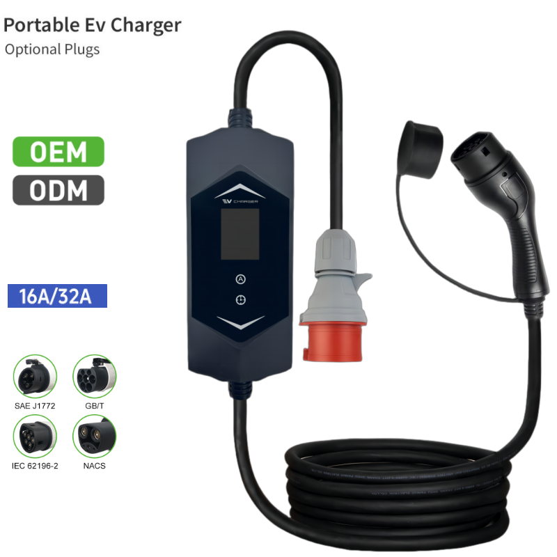 DXB5 Portable EV Charger (CCS2) | 3.5KW / 7KW / 11KW / 22KW | Tuya App Optional