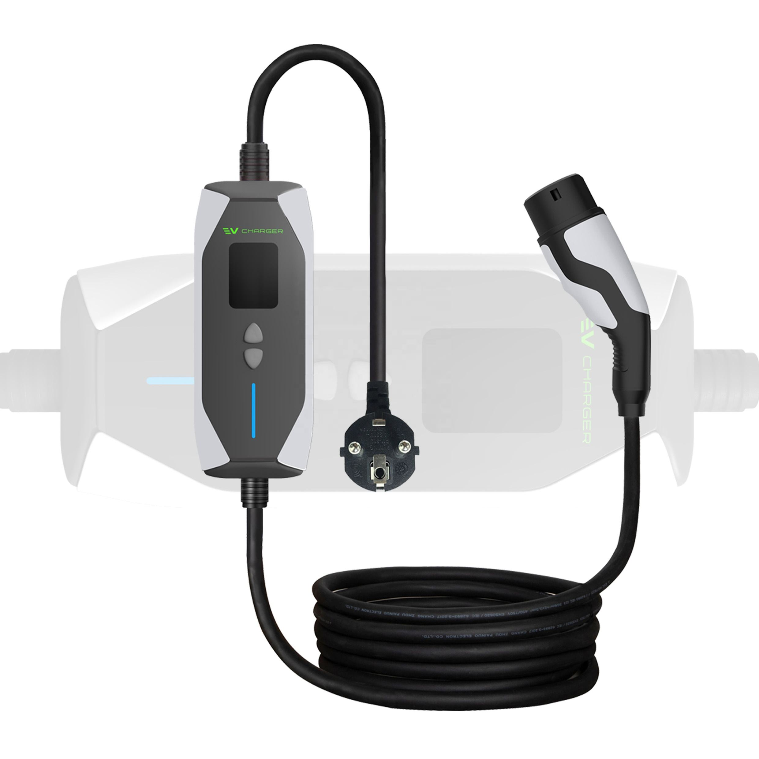 DXB3 Portable EV Charger (CCS2) | 3.5KW (Single-Phase) / 7KW (Three-Phase)