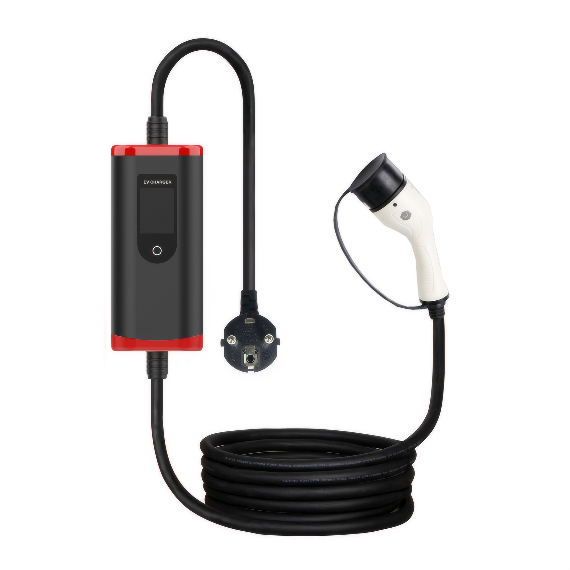 Wholesale Electric Car 16a 32a 3.5kw 7kw Ev Charging Station Portable Ev Charger with Screen Adjustable