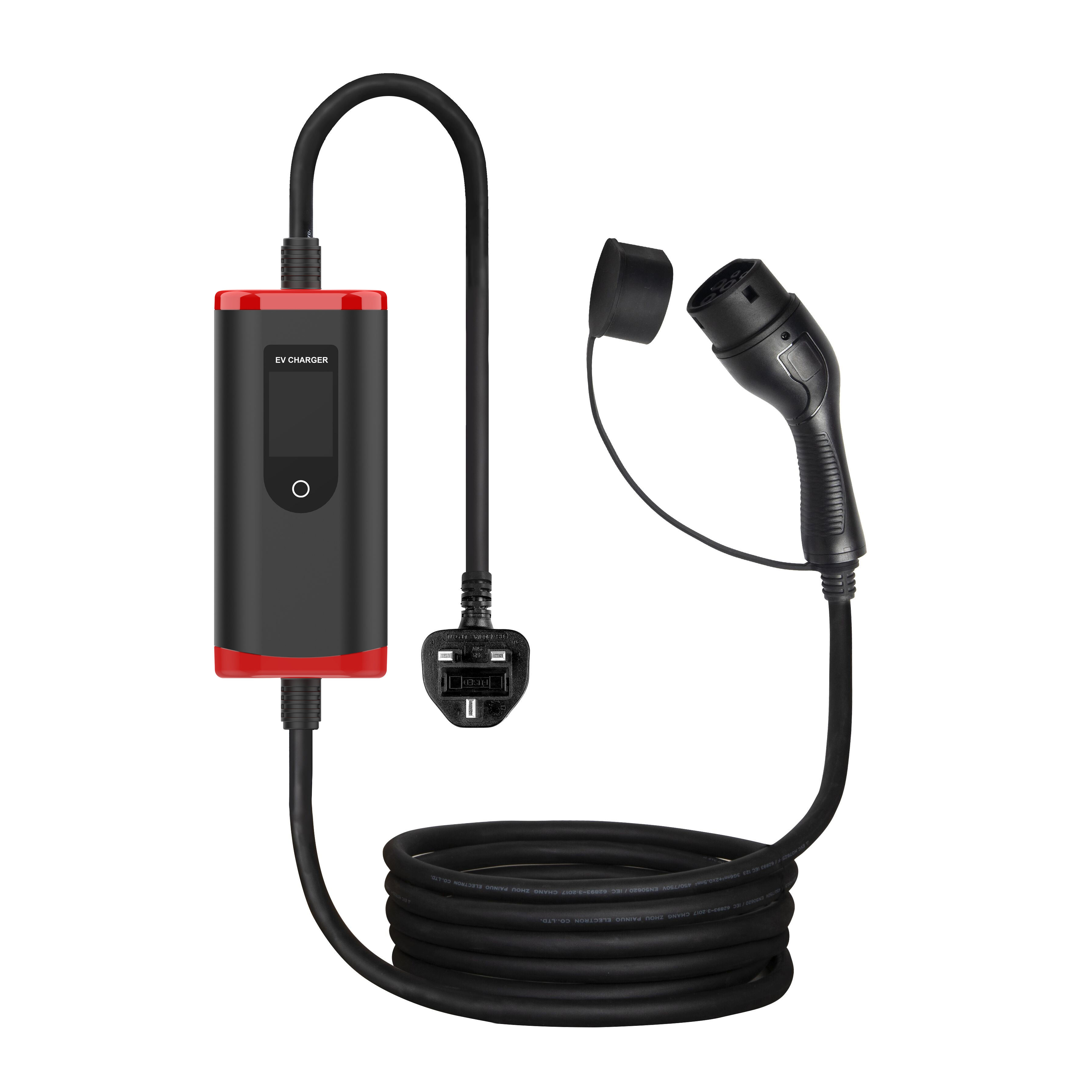 Wholesale Electric Car 16a 32a 3.5kw 7kw Ev Charging Station Portable Ev Charger with Screen Adjustable