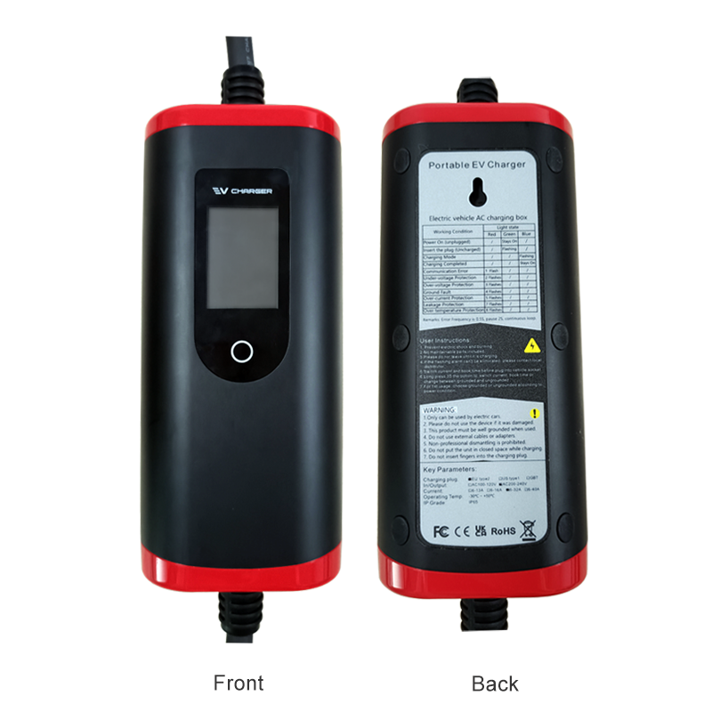 Wholesale Electric Car 16a 32a 3.5kw 7kw Ev Charging Station Portable Ev Charger with Screen Adjustable