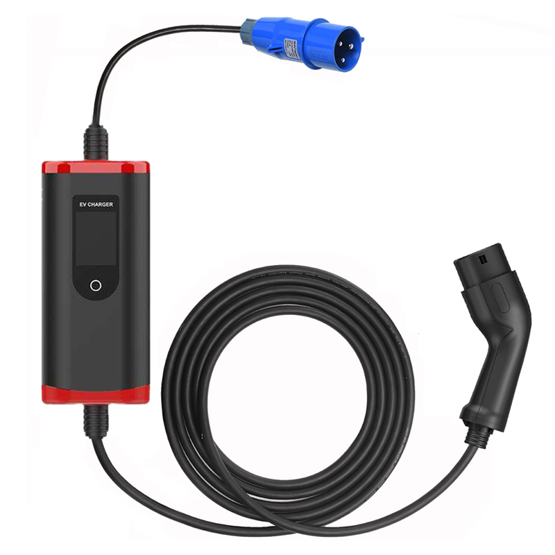 Wholesale Electric Car 16a 32a 3.5kw 7kw Ev Charging Station Portable Ev Charger with Screen Adjustable