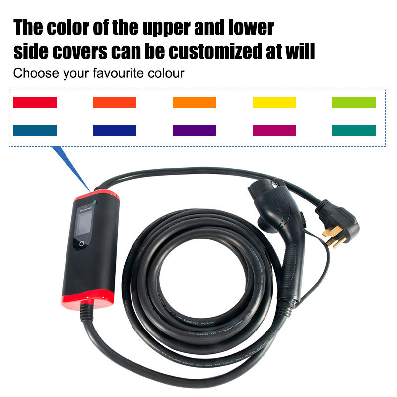 Wholesale Electric Car 16a 32a 3.5kw 7kw Ev Charging Station Portable Ev Charger with Screen Adjustable