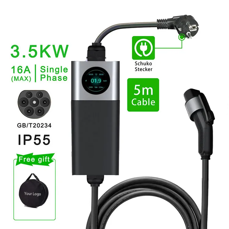 Customizable Level 2 Portable EV Charging Station with WiFi & App | 7kW-22kW