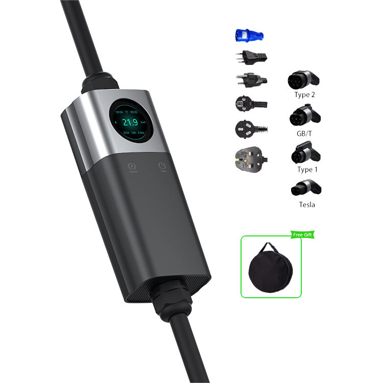 Customizable Level 2 Portable EV Charging Station with WiFi & App | 7kW-22kW