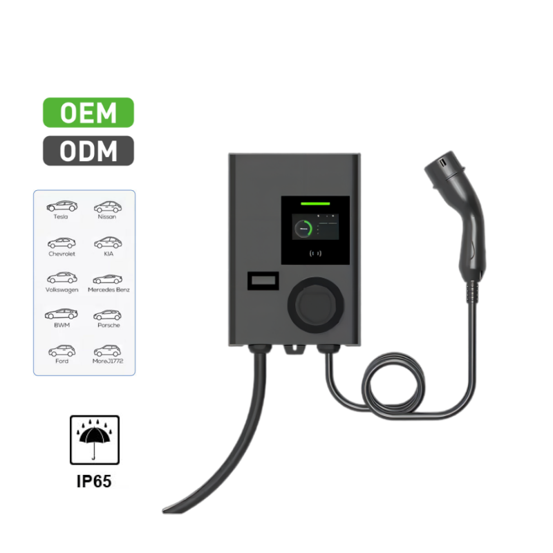 Smart EV Charger with App Control Mobile App Monitoring Load Balancing RFID QR Code Payment OCPP 2.0 22kW Charger for Tesla EVSE