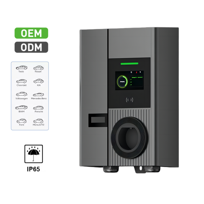 Smart EV Charger with App Control Mobile App Monitoring Load Balancing RFID QR Code Payment OCPP 2.0 22kW Charger for Tesla EVSE