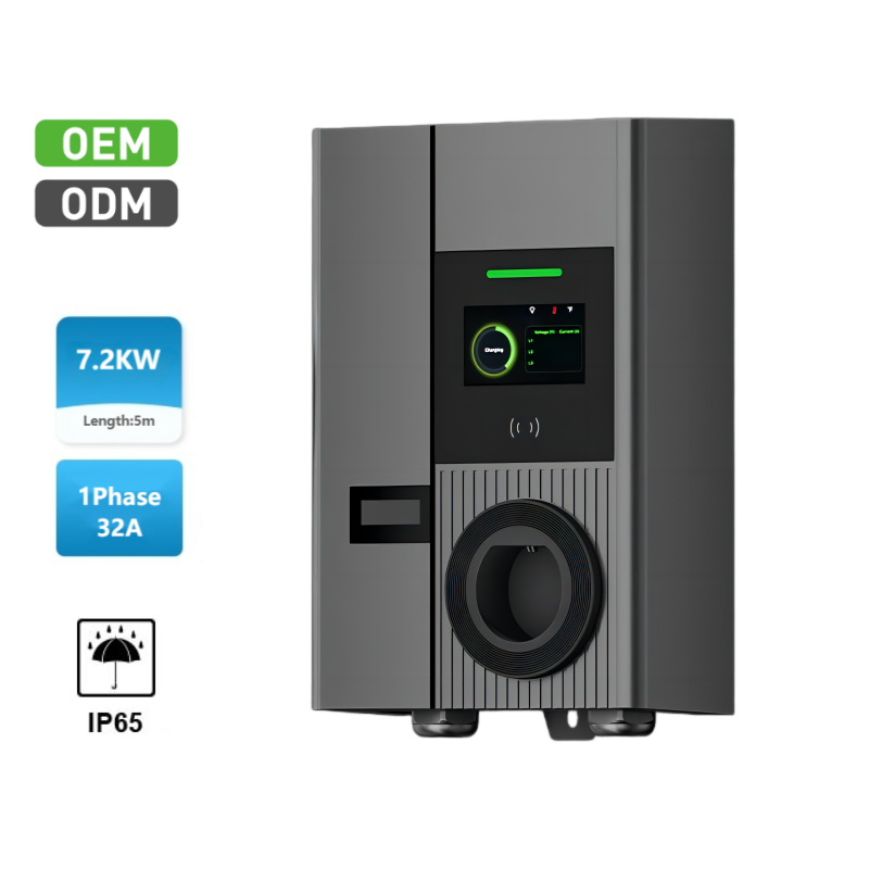 Smart EV Charger with App Control Mobile App Monitoring Load Balancing RFID QR Code Payment OCPP 2.0 22kW Charger for Tesla EVSE